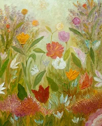 Kleurrijke bloementuin