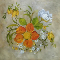Vintage bloemenboeket