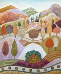 Speels herfstlandschap