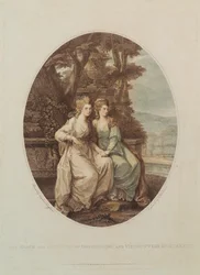 Hare genade de hertogin van Devonshire en burggravin Duncannon, gegraveerd door W. Dickinson, 1782