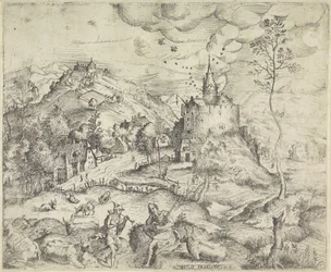 Landschap met Mercurius die de kudde van Apollo steelt