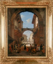 Uitzicht op een stadsstraat