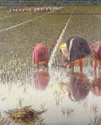Voor tachtig centen, door Angelo Morbelli, detail