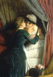 Naamdag door Angelo Romagnoli (1840-na 1897), olieverf op doek