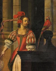 Vierdelig dubbelzijdig scherm, ca. 1700