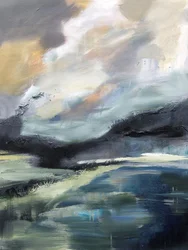 Stemmige lucht en water