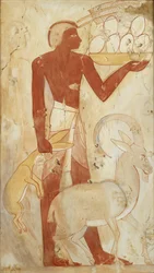 Kopie van muurschildering, privé-graf 78 van Horemheb, Thebe