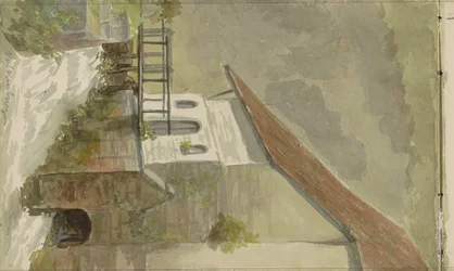Huis aan een gracht te Valkenburg