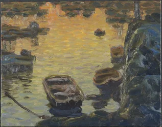 Een lentenacht tijdens het visseizoen. Studie uit Lofoten, 1910