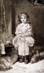Klein Meisje dat Duiven Voert, ca. 1888