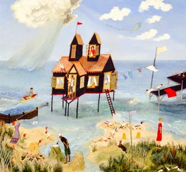 Kijk achter je Lord Byron, 2004 (acryl)