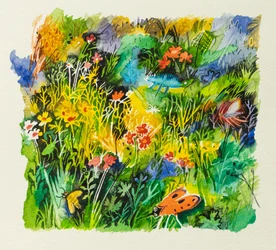 Weide-insecten, 2023 (aquarel)