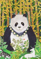 Panda en vrienden, 2021 (schilderij)