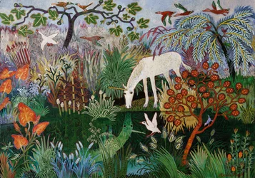 Eenhoornzwembad, 2018 (acryl)