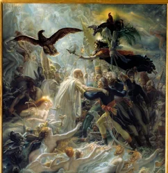 Apotheose van de Franse helden die stierven voor het vaderland tijdens de Vrijheidsoorlog, eerbetoon aan Napoleon Bonaparte