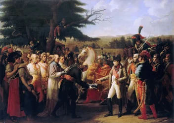 Napoleon Bonaparte ontvangt de sleutels van Wenen in Paleis Schönbrunn, 13 november 1805