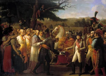 De overdracht van de sleutels van Wenen aan Napoleon I (1769-1821) De keizer keerde terug naar de Oostenrijkse hoofdstad verlaten door Francois II van Habsburg op 14/11/1805