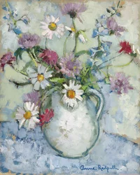 Zomerbloemen in een kan