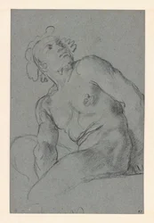 Carracci - Zittend mannelijk naakt, I 183 (PK)