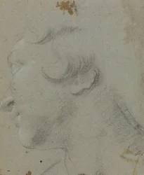 Carracci - r Hoofd van St Catherine, RCIN 902115