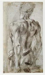 Studie van een mannelijke figuur ...