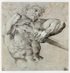 Studie van een mannelijke figuur ...