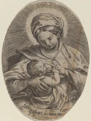De Madonna die het Christuskind Voedt
