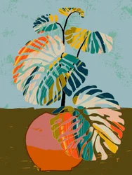 Abstracte tropische Monstera