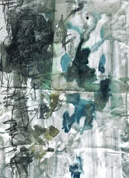 Verfrommeld blauwgroen abstract