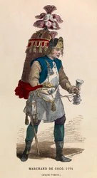 Kokosnootverkoper in 1774 - privécollectie