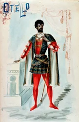 Kostuum voor Otello in de opera door Giuseppe Verdi