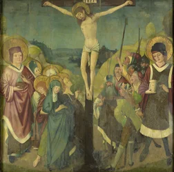 Kruisiging met de heiligen Cosmas en Damian