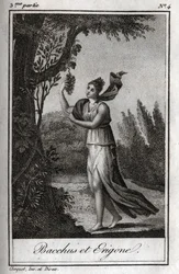 Erigo en Bacchus, Gravure uit 1819 in 
