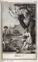 Leto, Letone, Latona. Gravure uit 1819 in 