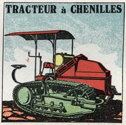 Mechanische tractie: rupsvoertuig. Anonieme illustratie uit 1925. Privécollectie.
