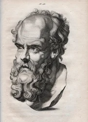 Fysiognomie - Fysiognomie - de Griekse filosoof Socrates (ca. 469 v.Chr.-399 v.Chr.) (Buste van Socrates (ca. 469 v.Chr.-399 v.Chr.), Atheense filosoof) gravure uit 1808 in 