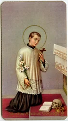 Vrome afbeelding: Aloysius Gonzaga aanbidt het kruis
