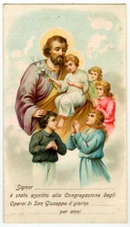 Vrome afbeelding: Congregatie van Sint Jozef Werkers (chromolithografie)