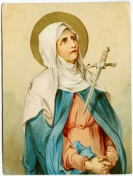 Vrome afbeelding: Mater dolorosa (chromolithografie)