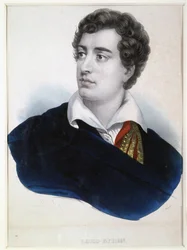 Portret van de dichter Lord George Noel Byron (1788-1824)