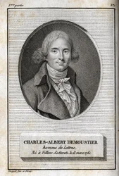 Portret van Charles Albert Demoustier (1760-1801), Franse schrijver. Gravure uit 1819 in 