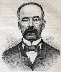 Portret van Charles Moore (1820-1905), Brits botanicus van Schotse afkomst. Gravure in „Le Petit Parisien“ 1893.