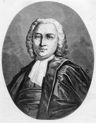 Portret van Chretien Guillaume de Malesherbes (1721-1794) advocaat van de koning onder de Conventie - Gravure van 1863 in "The Red Book - Histoire De L