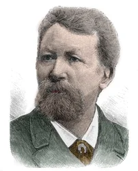 Portret van Friedrich Gerhard Rohlfs (1831-1896) Duitse geograaf, ontdekkingsreiziger, auteur en avonturier - Friedrich Gerhard Rohlfs, Duitse geograaf, ontdekkingsreiziger van Afrika en schrijver