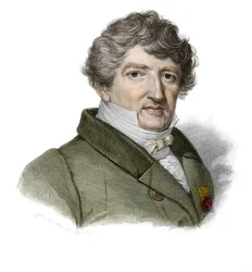Portret van Georges Cuvier (1764-1832), Franse paleontoloog in 