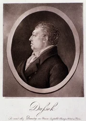 Portret van Jan Ladislav Dussek (gravure)