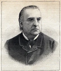 Portret van Jean Martin Charcot, clinicus en neuroloog. Gravure in 
