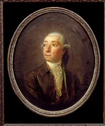 Portret van Restif de La Bretonne (1734-1806) Franse schrijver. Anoniem schilderij. Privécollectie.