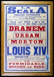 Poster voor operette "Louis XIV" bij La Scala