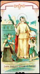 Sint Dorothee Maagd en Martelaar Vrome afbeelding. 20e eeuw Privécollectie